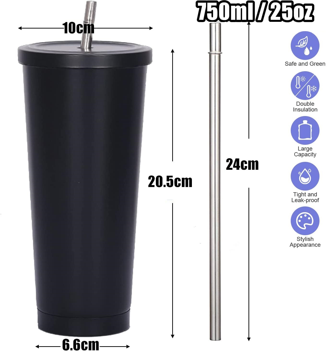 750ml Double-Wall Insulated Tu - Training Cup Straw review and price