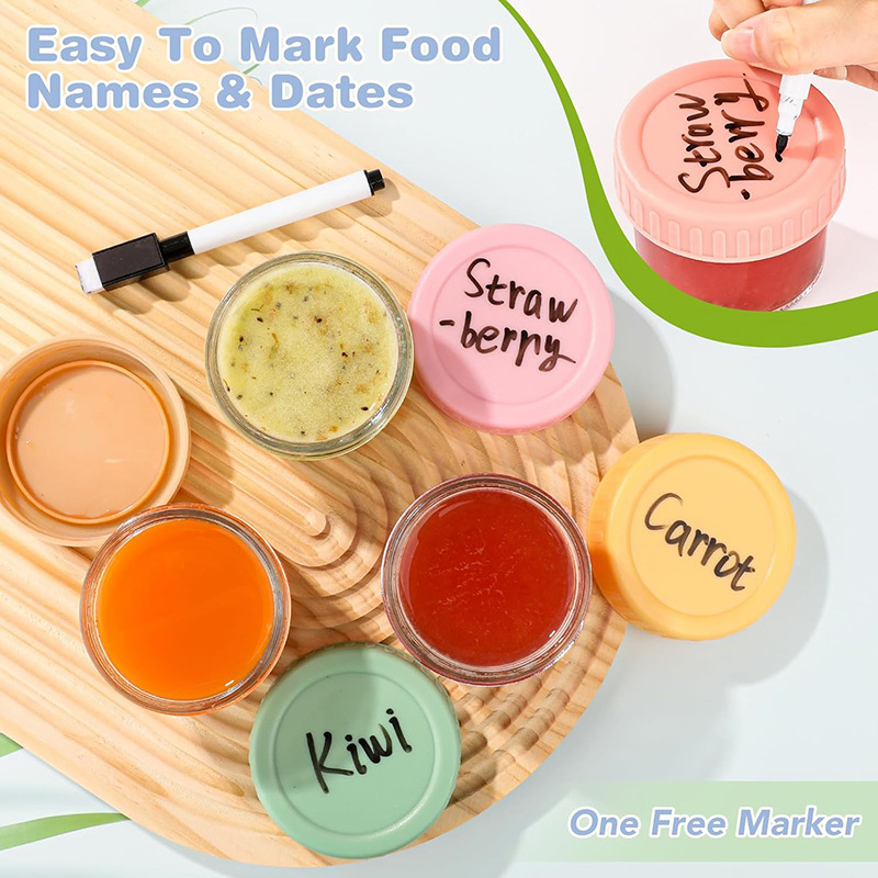 120ml 6Pcs Food Grade Glass Ba - Baby Food Yogurt review and price