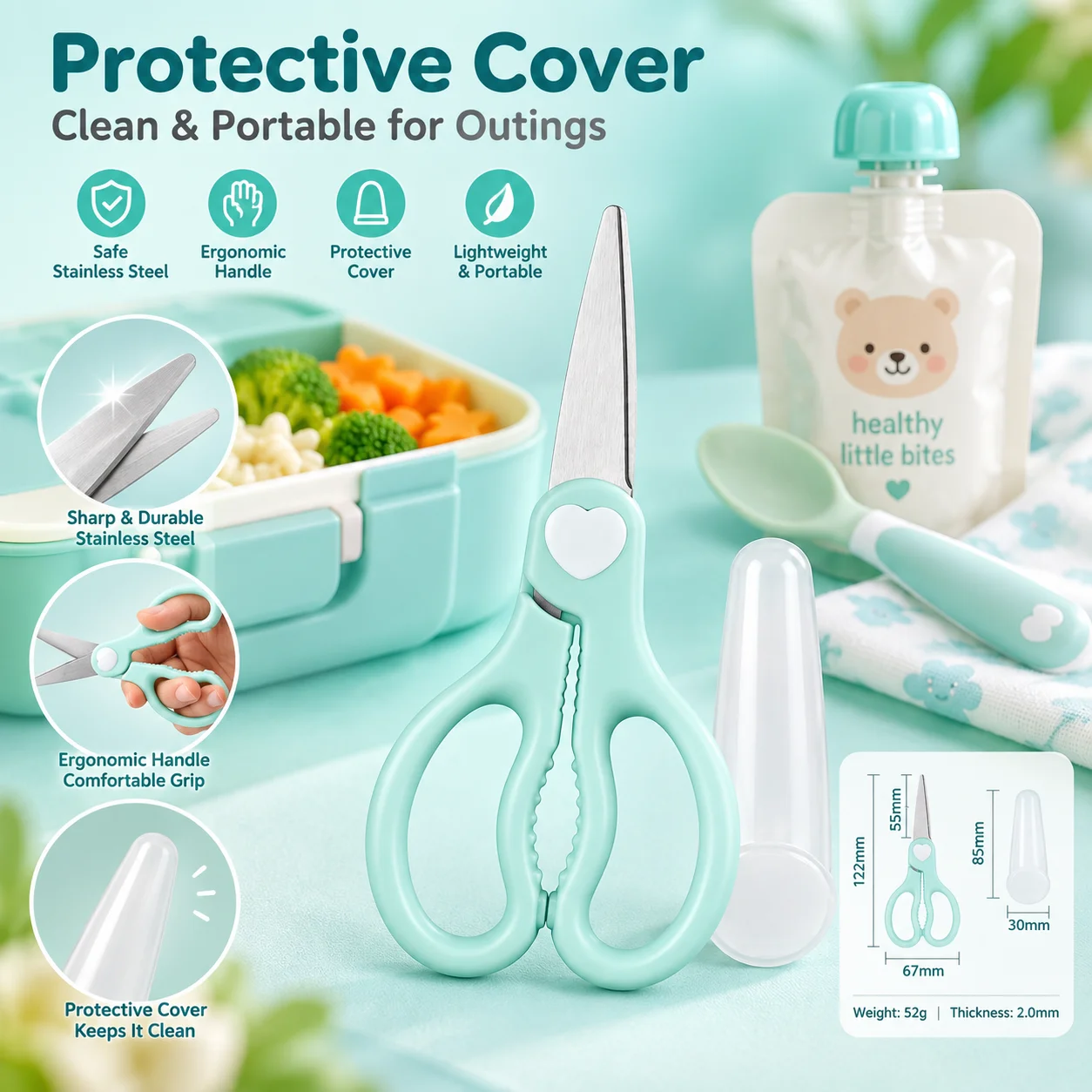 Baby Food Scissors Portable, S - Baby Food Scissors review and price
