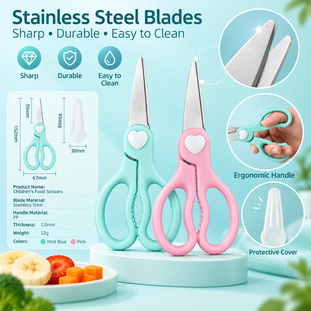 Baby Food Scissors Portable, S - Baby Food Scissors review and price