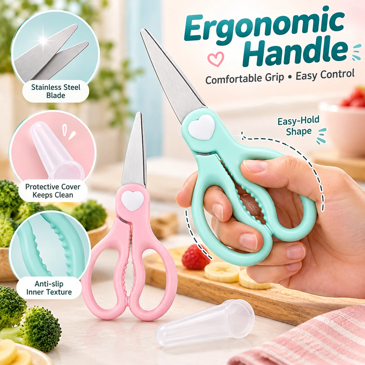 Baby Food Scissors Portable, S - Baby Food Scissors review and price