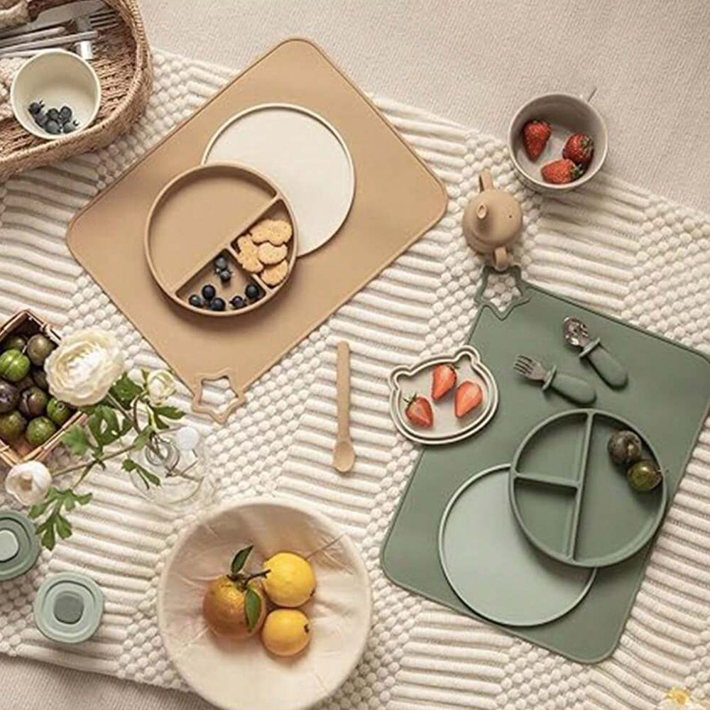1PCS Simple Silicone Placemat  - Baby Food In Restaurant review and price