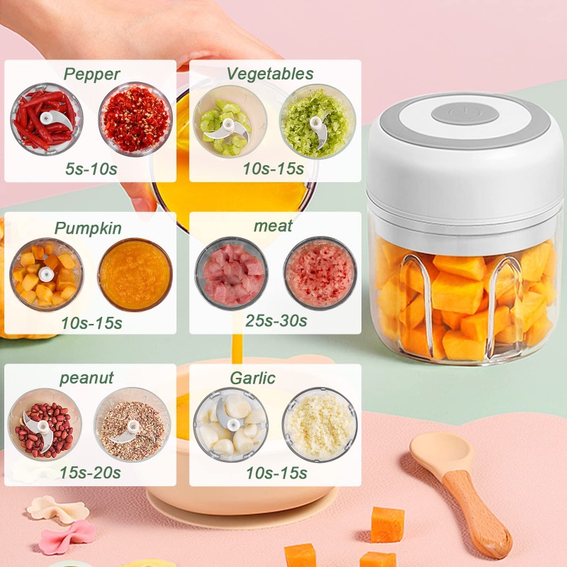250ML Electric Garlic Grinder  - Baby Food Blender review and price