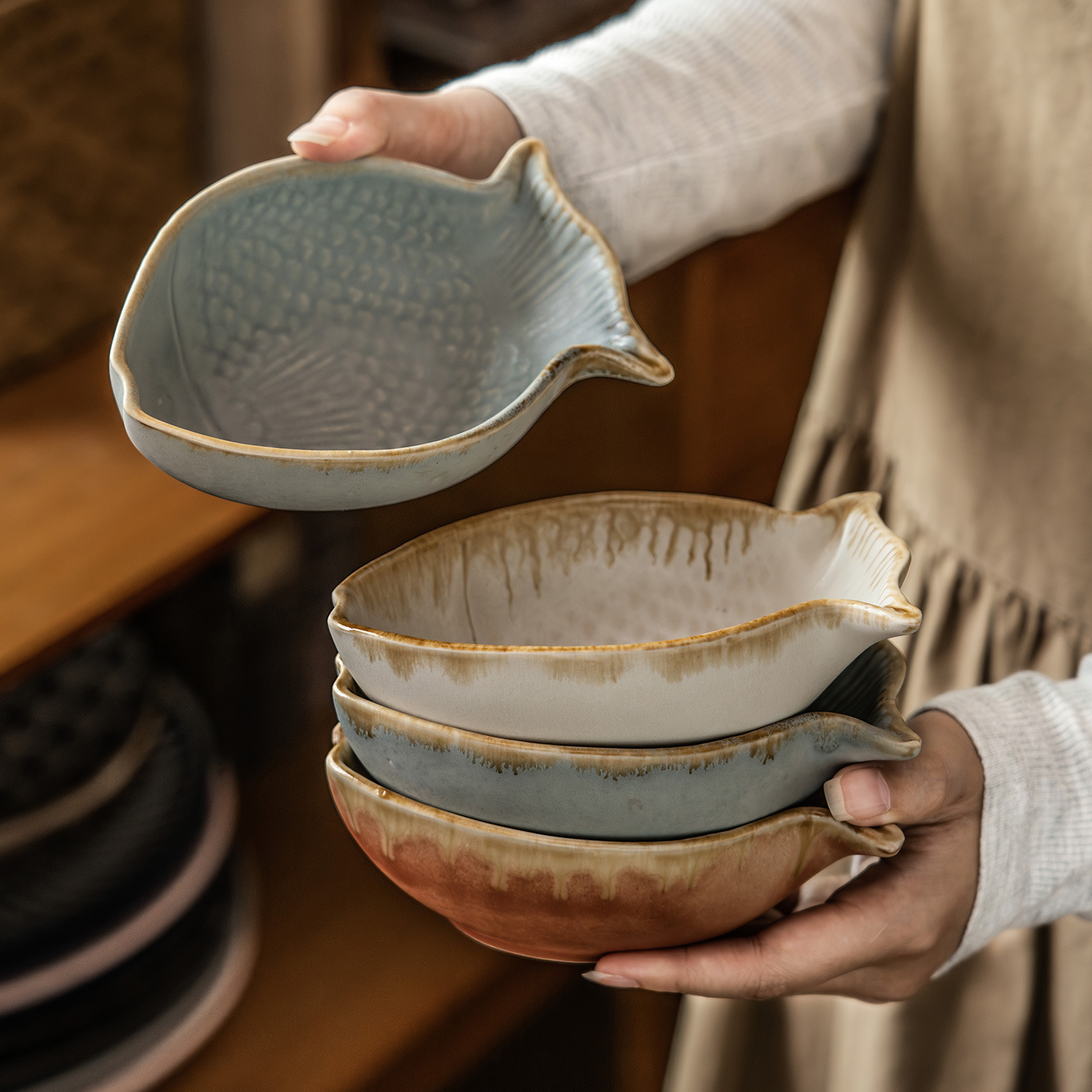 Creative Fish Shape Ceramic Bo - Baby Food In Restaurant review and price