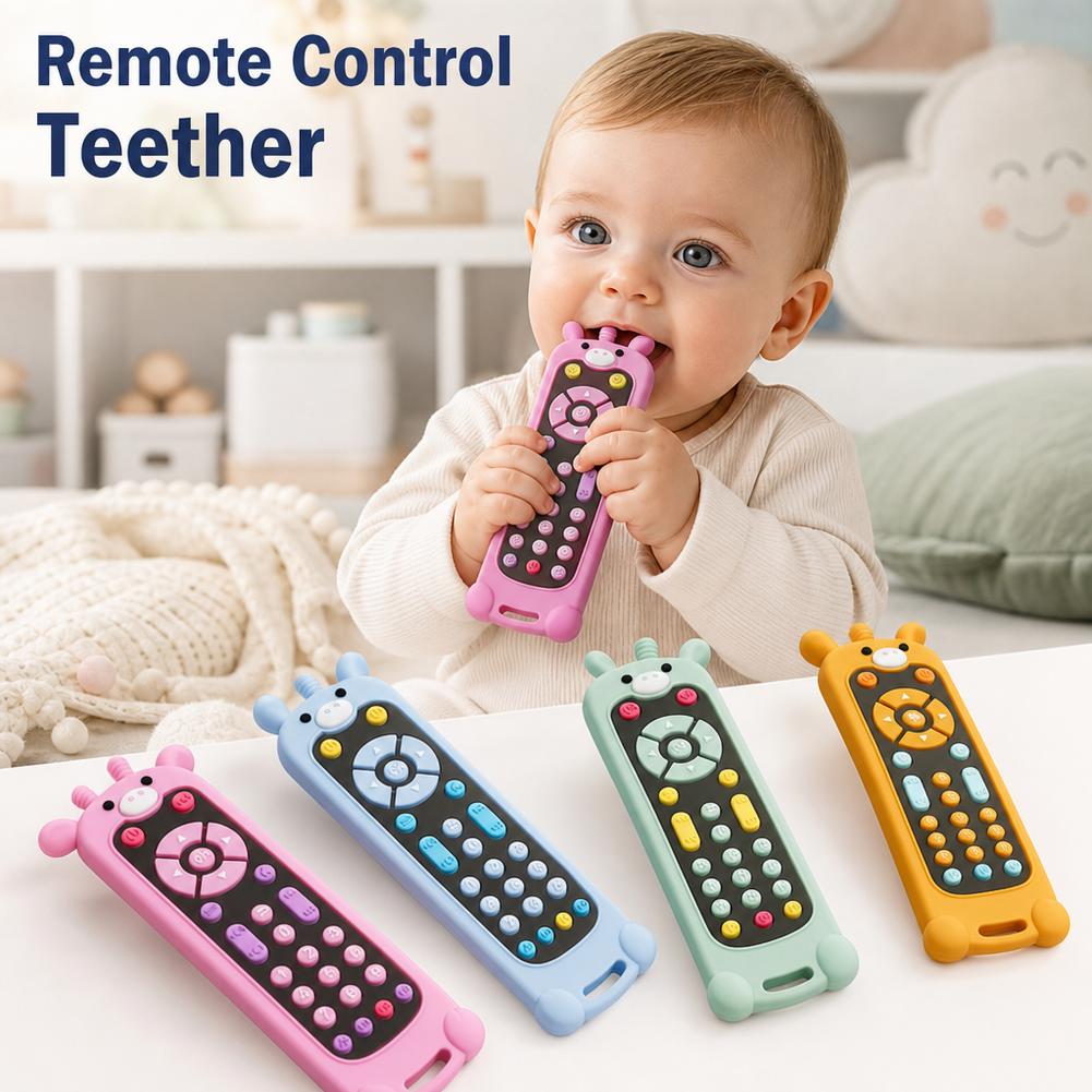 Baby Teether Silicone TV Remot - Baby Food For 7 Month Old review and price