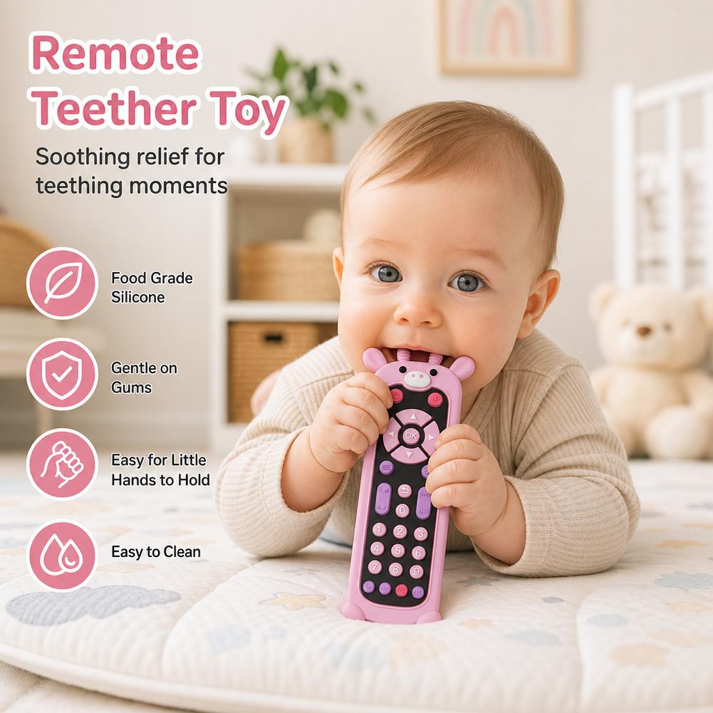 Baby Teether Silicone TV Remot - Baby Food For 7 Month Old review and price