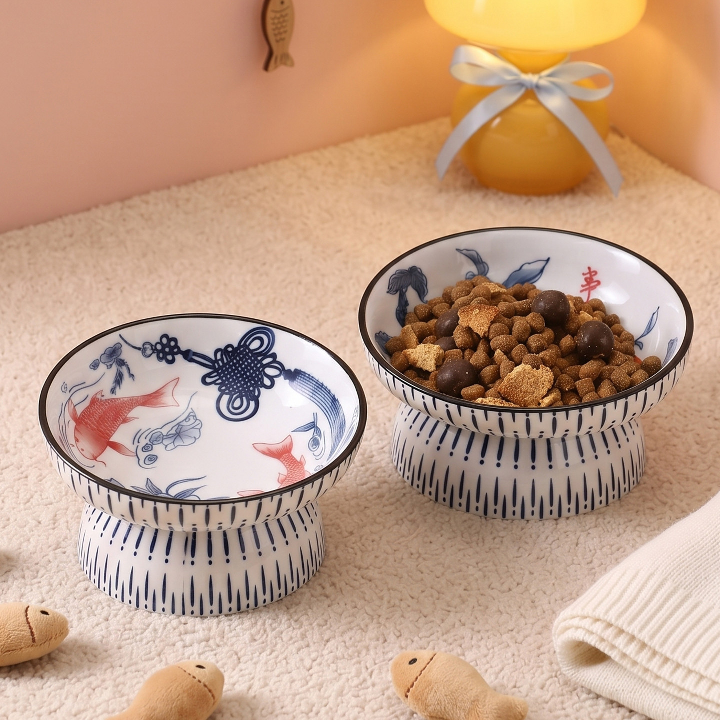 Cute Tilted Elevated Ceramic P - Baby Food Cat review and price