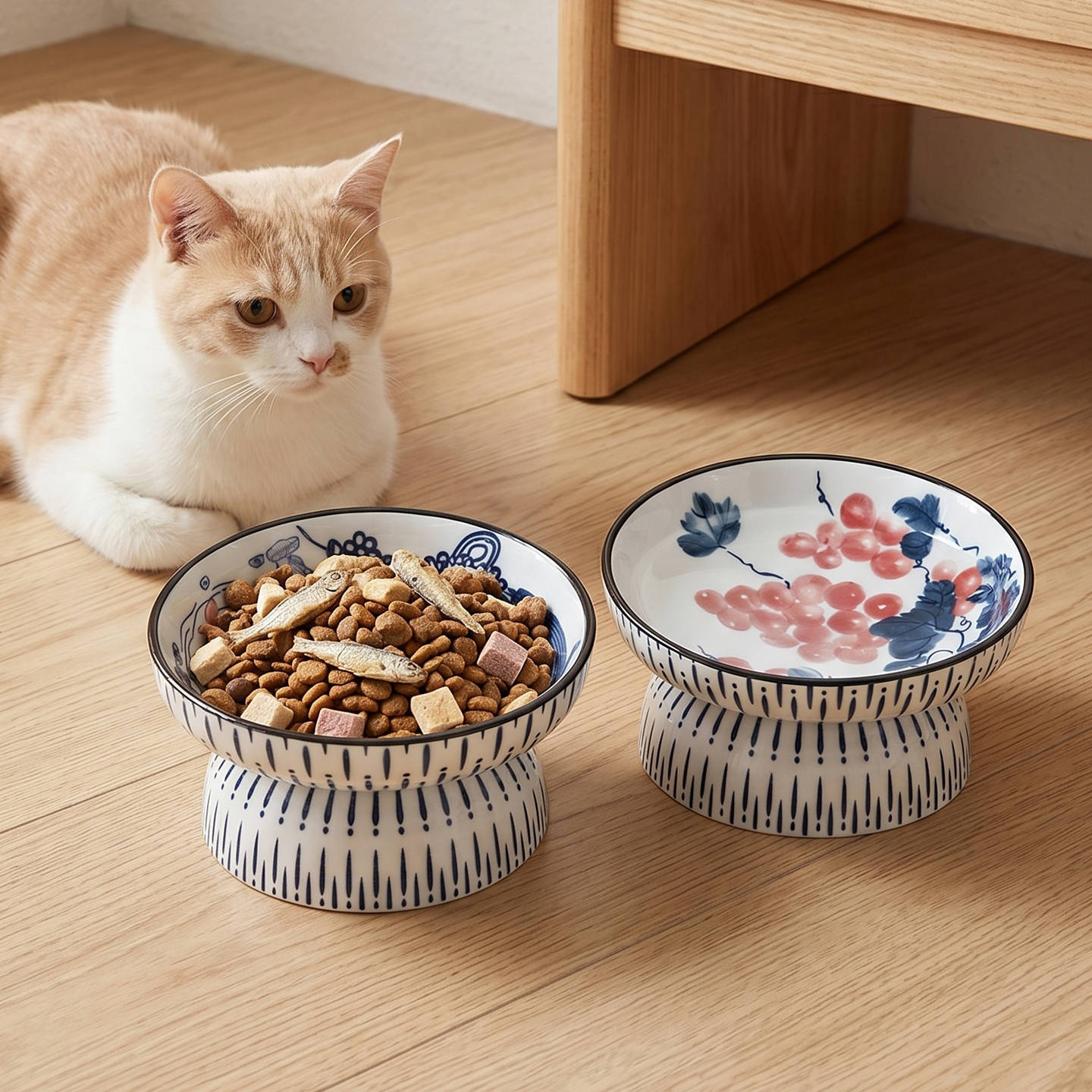 Cute Tilted Elevated Ceramic P - Baby Food Cat review and price