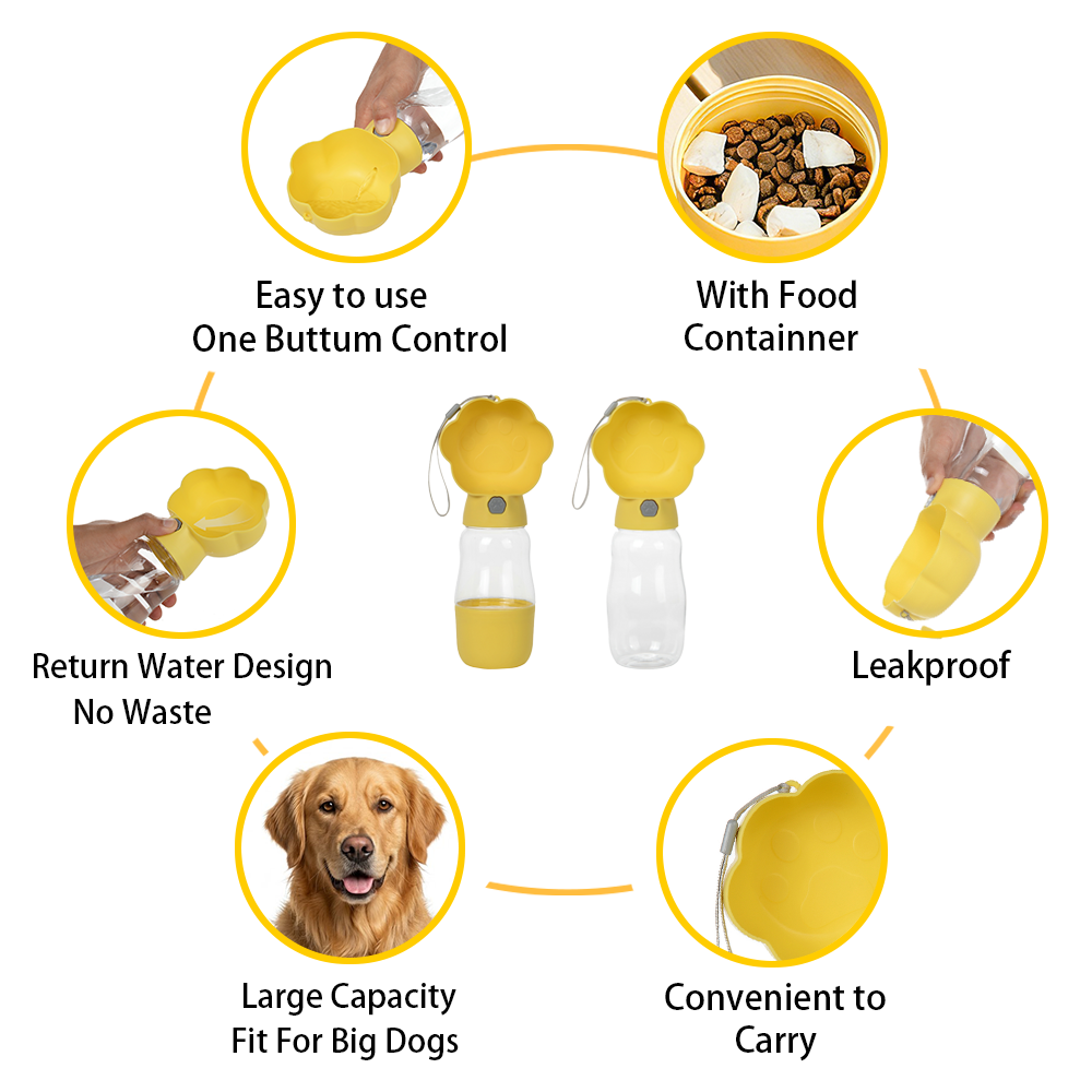 2 in 1 Dog Water Bottle With F - Baby Food Cat review and price