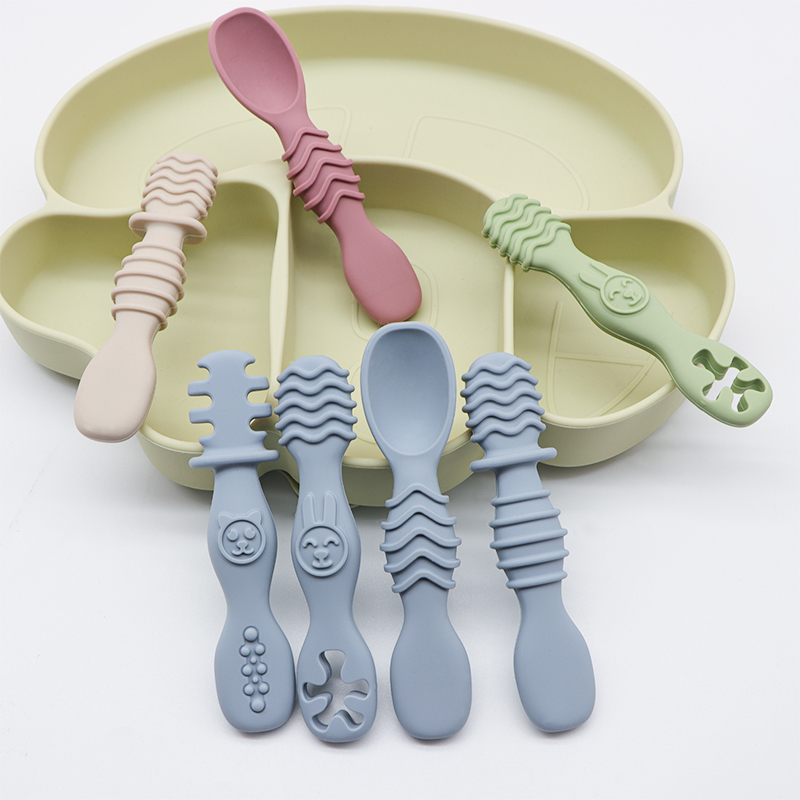 4pcs Silicone baby Food Spoon, - Baby Food For 7 Month Old review and price